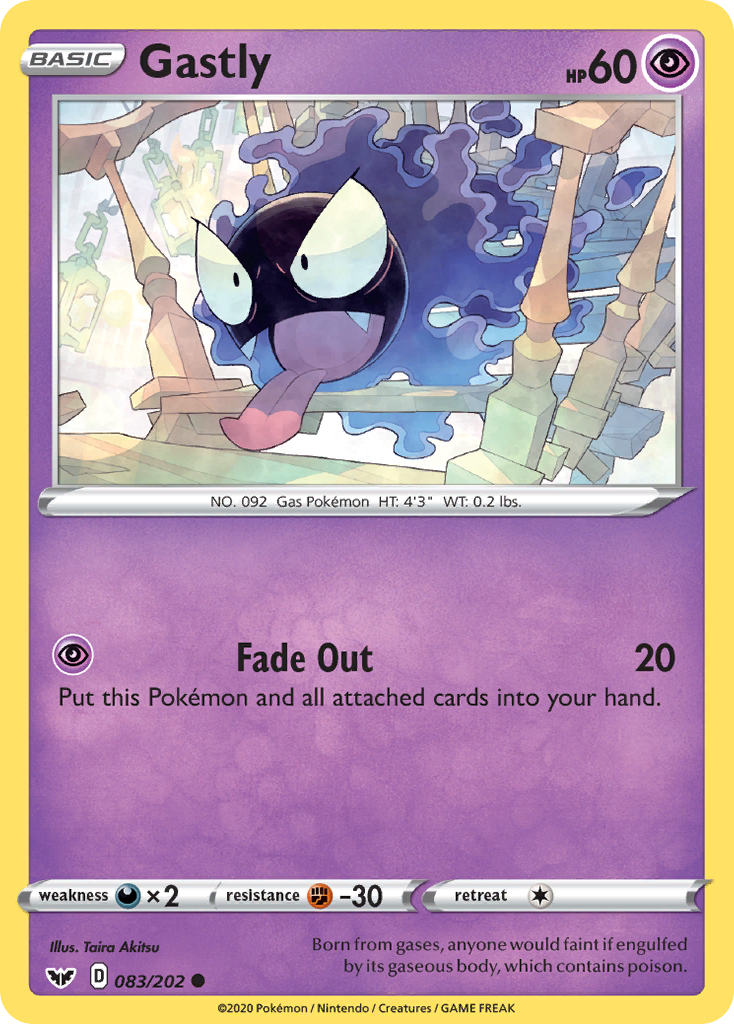 Gastly (083/202) [Sword & Shield: Base Set] | Anubis Games and Hobby