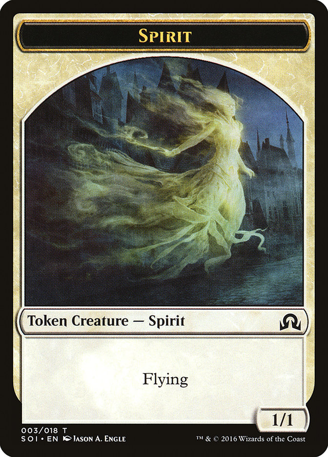 Spirit Token [Shadows over Innistrad Tokens] | Anubis Games and Hobby