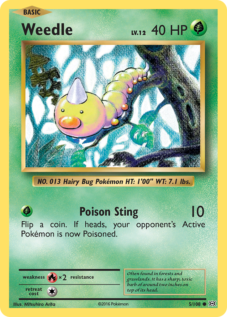 Weedle (5/108) [XY: Evolutions] | Anubis Games and Hobby