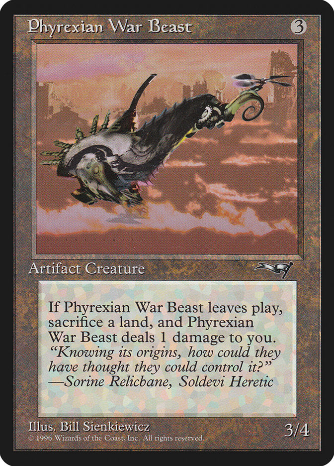 Phyrexian War Beast (Signature on Left) [Alliances] | Anubis Games and Hobby