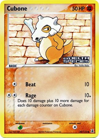 Cubone (60/113) (Stamped) [EX: Delta Species] | Anubis Games and Hobby