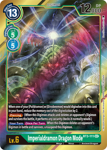 Imperialdramon Dragon Mode [BT3-111] (Alternate Art) [Release Special Booster Ver.1.5] | Anubis Games and Hobby