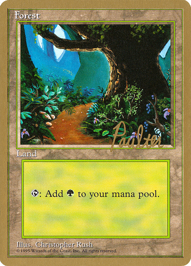 Forest (pp376) (Preston Poulter) [Pro Tour Collector Set] | Anubis Games and Hobby