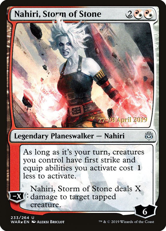 Nahiri, Storm of Stone [War of the Spark Prerelease Promos] | Anubis Games and Hobby