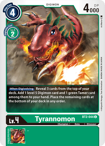 Tyrannomon [BT2-044] [Release Special Booster Ver.1.0] | Anubis Games and Hobby