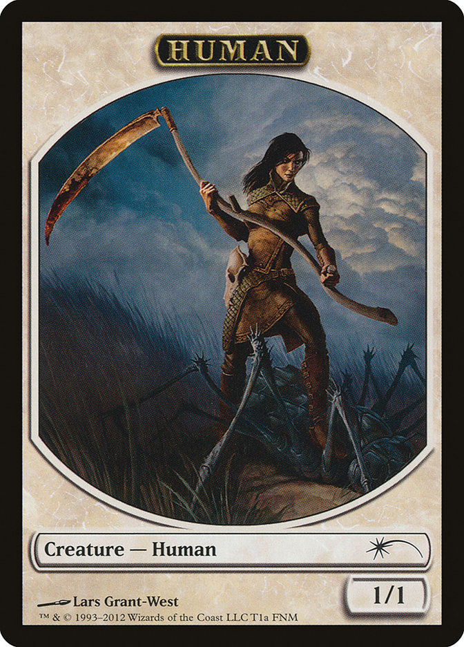 Human // Wolf Double-Sided Token [Friday Night Magic 2012] | Anubis Games and Hobby
