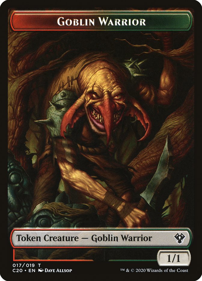 Drake // Goblin Warrior Double-Sided Token [Commander 2020 Tokens] | Anubis Games and Hobby