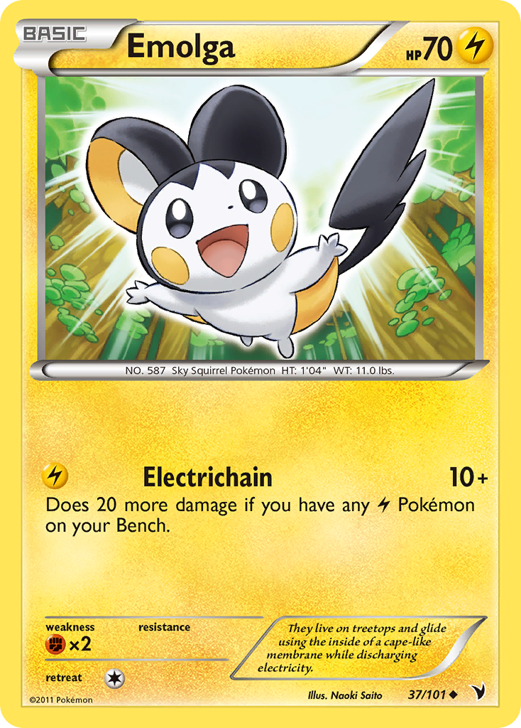 Emolga (37/101) [Black & White: Noble Victories] | Anubis Games and Hobby