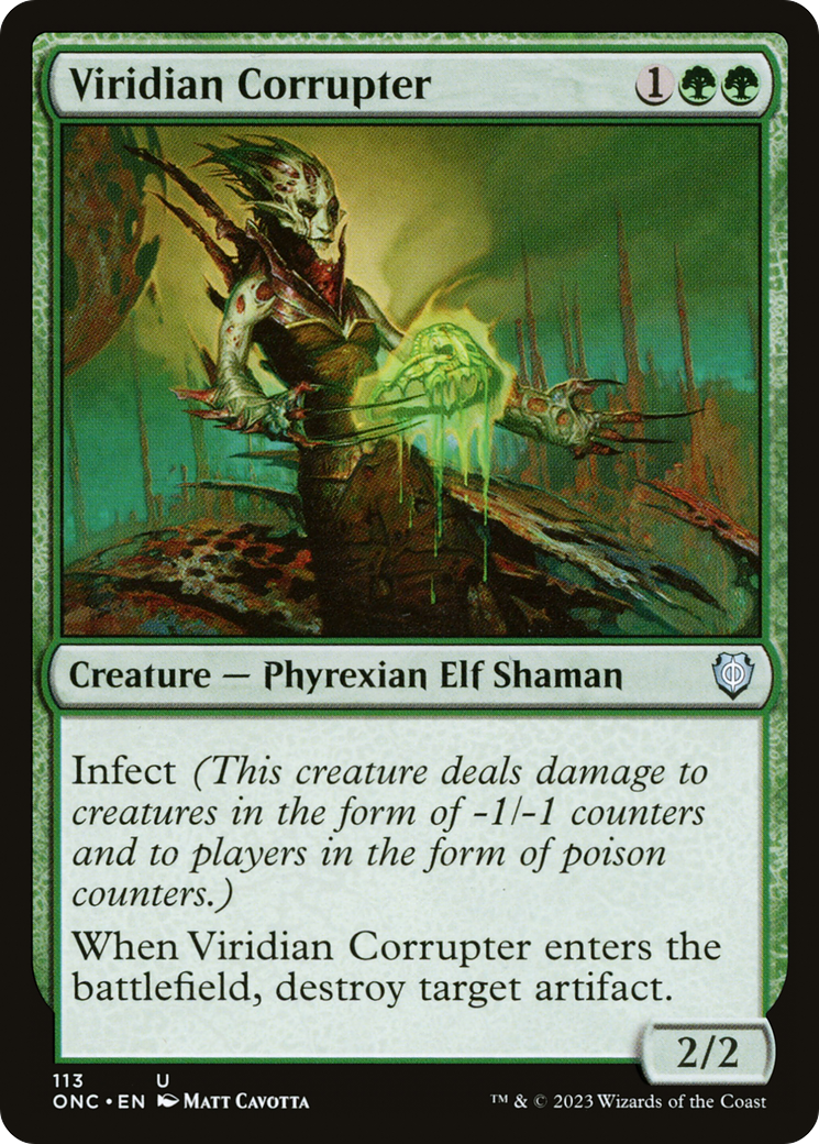 Viridian Corrupter [Phyrexia: All Will Be One Commander] | Anubis Games and Hobby