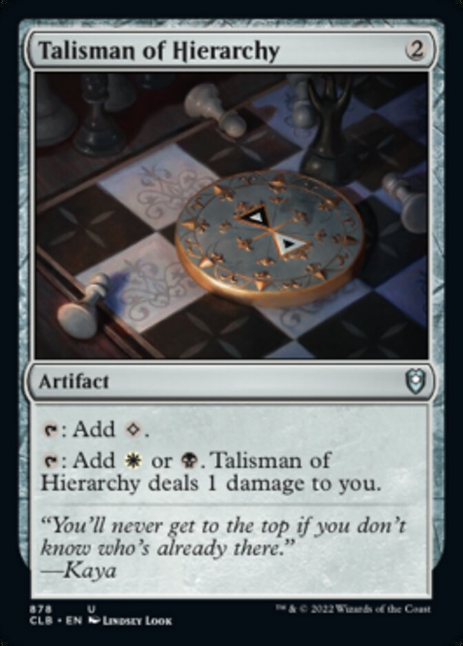 Talisman of Hierarchy [Commander Legends: Battle for Baldur's Gate] | Anubis Games and Hobby