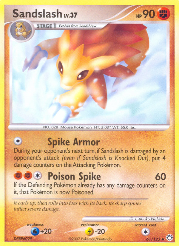 Sandslash (61/123) [Diamond & Pearl: Mysterious Treasures] | Anubis Games and Hobby