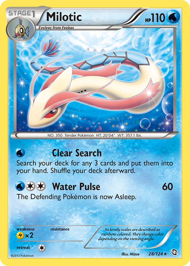 Milotic (28/124) (Theme Deck Exclusive) [Black & White: Dragons Exalted] | Anubis Games and Hobby