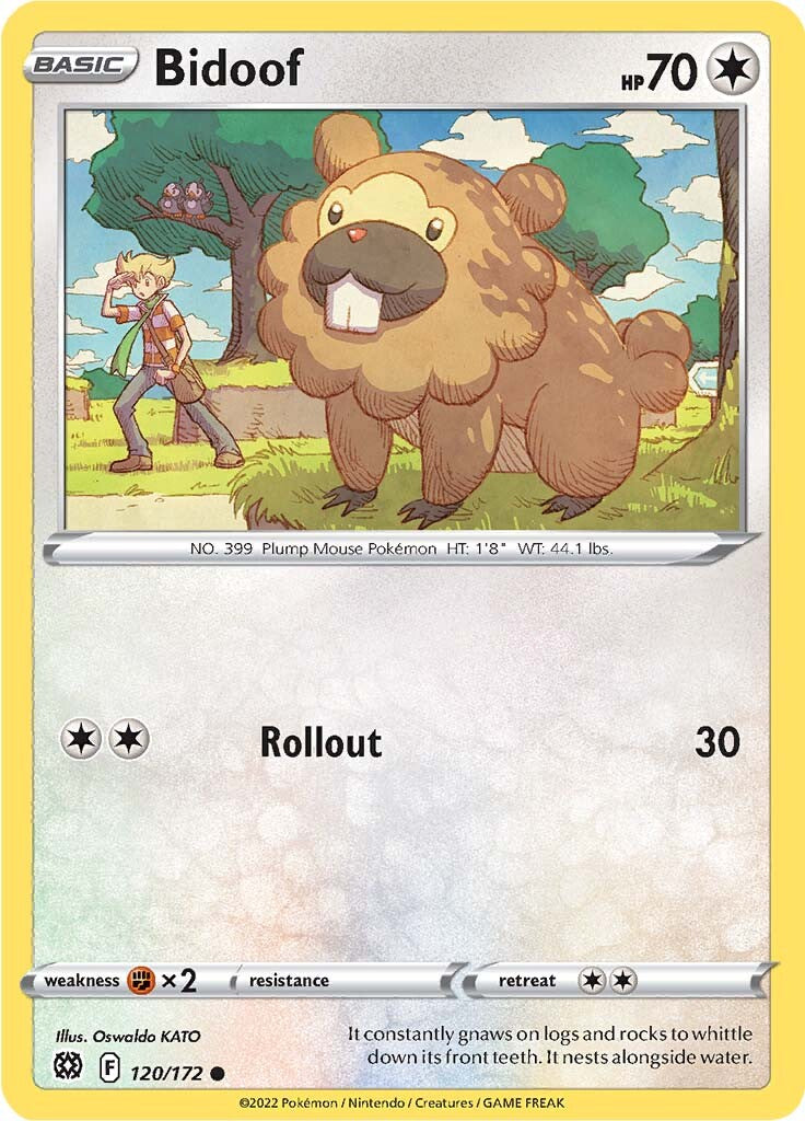 Bidoof (120/172) [Sword & Shield: Brilliant Stars] | Anubis Games and Hobby