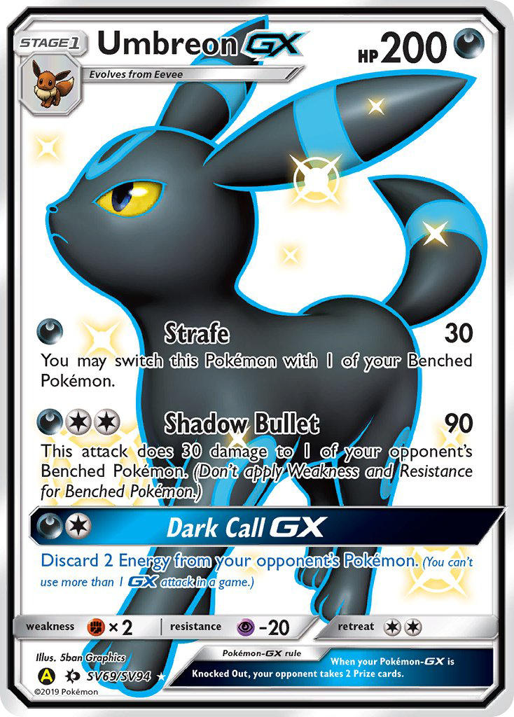 Umbreon GX (SV69/SV94) [Sun & Moon: Hidden Fates - Shiny Vault] | Anubis Games and Hobby