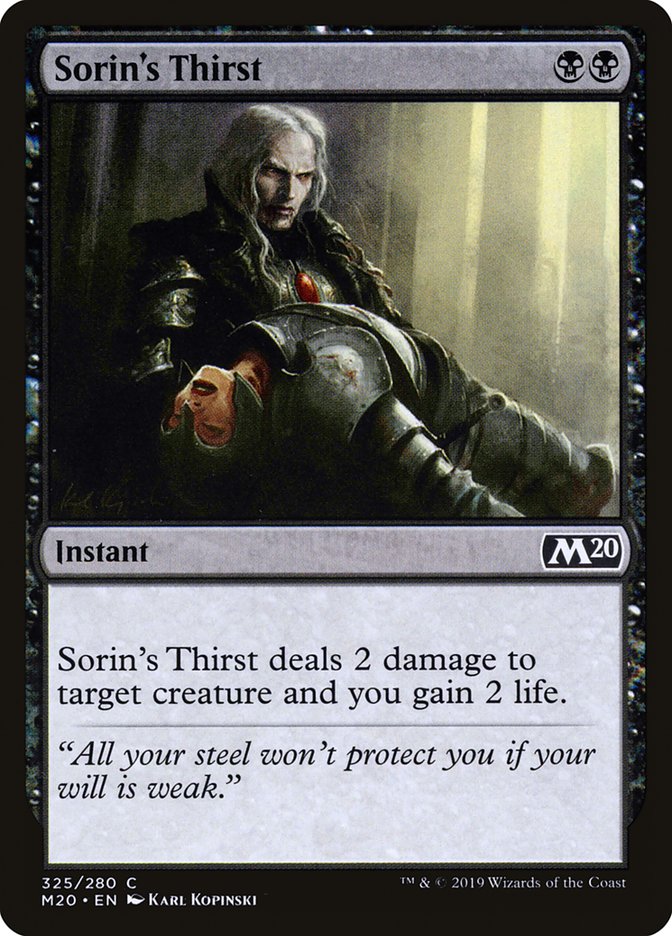 Sorin's Thirst [Core Set 2020] | Anubis Games and Hobby