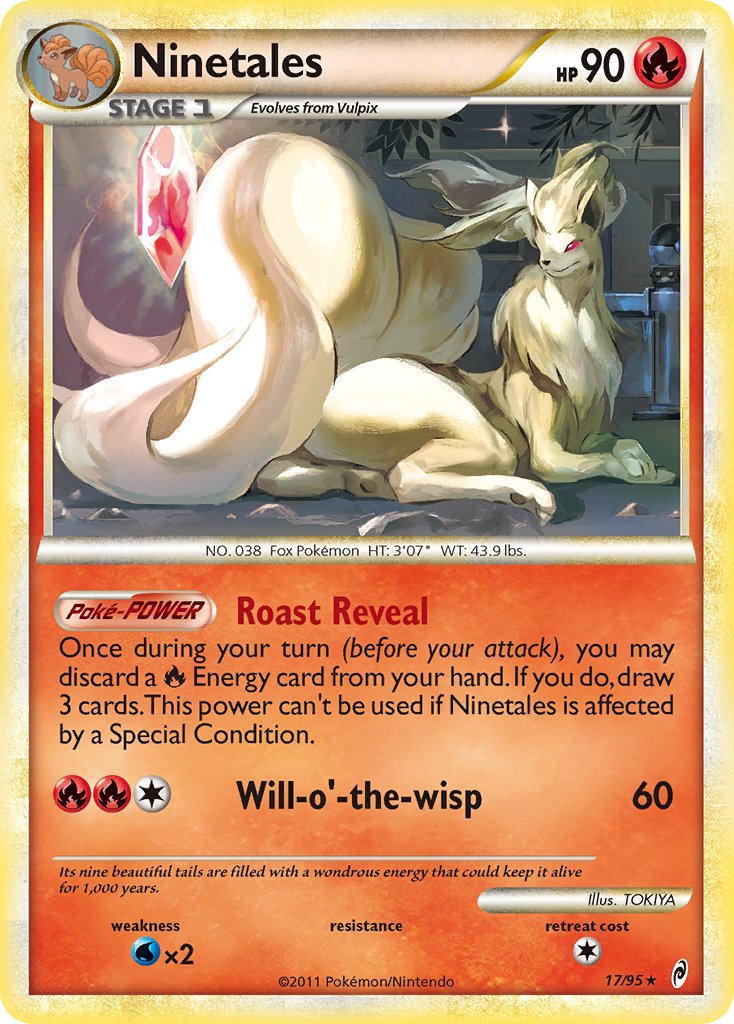 Ninetales (17/95) (Theme Deck Exclusive) [HeartGold & SoulSilver: Call of Legends] | Anubis Games and Hobby