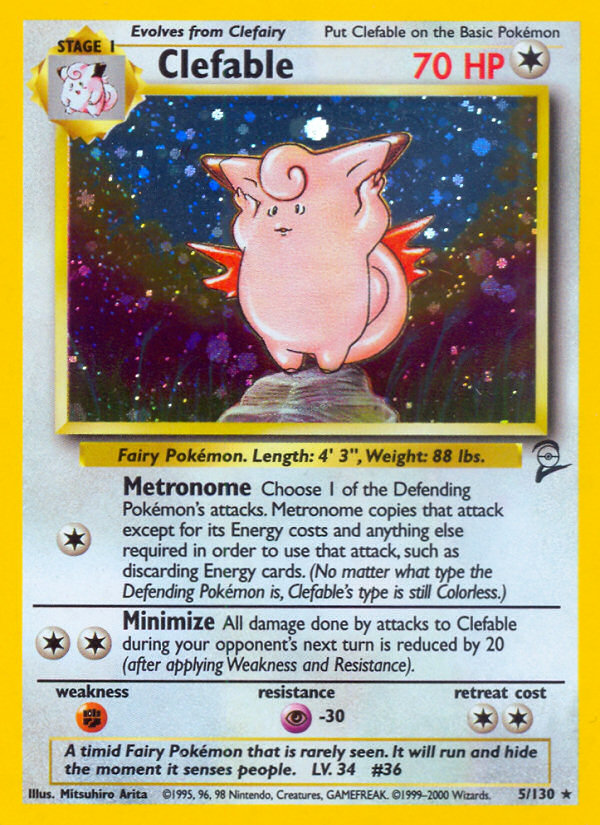 Clefable (5/130) [Base Set 2] | Anubis Games and Hobby
