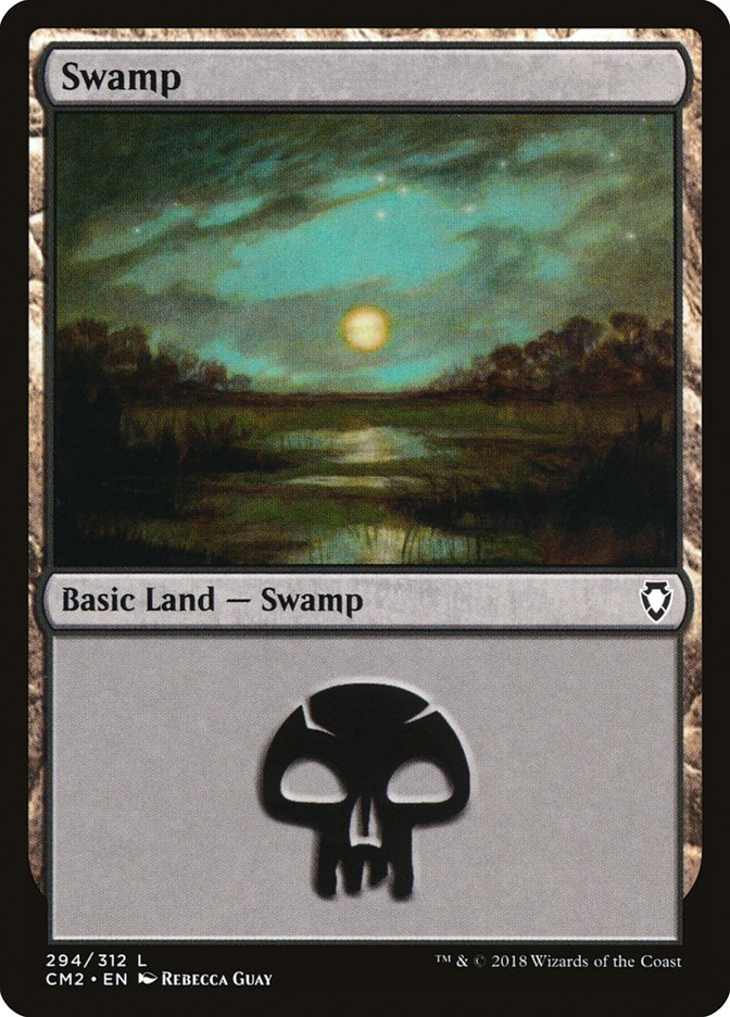 Swamp (294) [Commander Anthology Volume II] | Anubis Games and Hobby