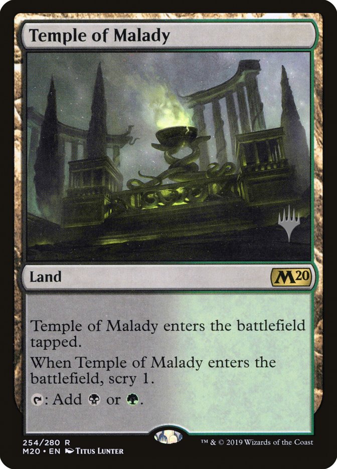 Temple of Malady (Promo Pack) [Core Set 2020 Promos] | Anubis Games and Hobby