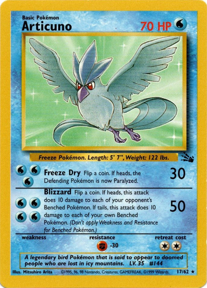 Articuno (17/62) [Fossil Unlimited] | Anubis Games and Hobby