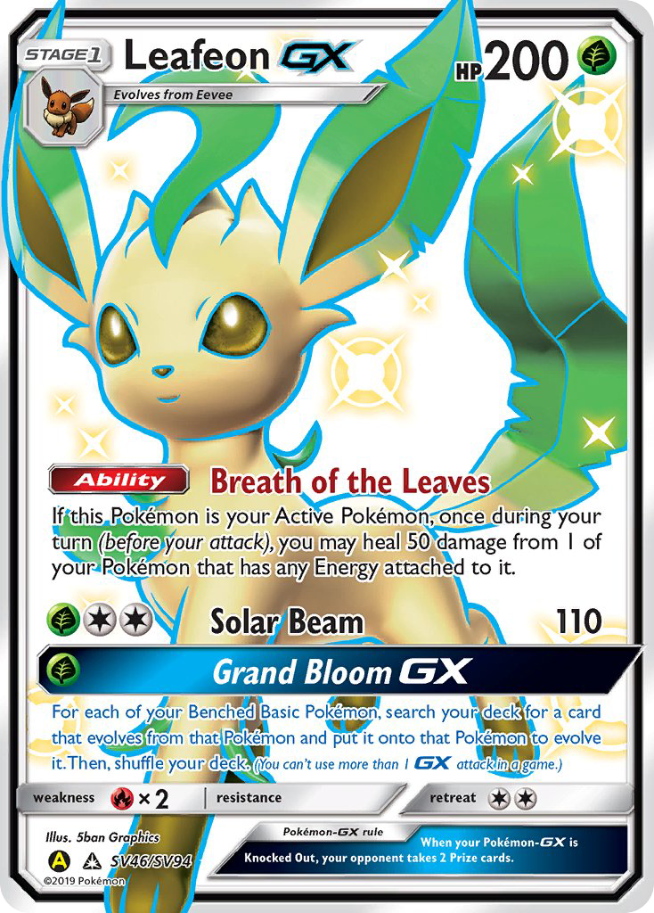 Leafeon GX (SV46/SV94) [Sun & Moon: Hidden Fates - Shiny Vault] | Anubis Games and Hobby