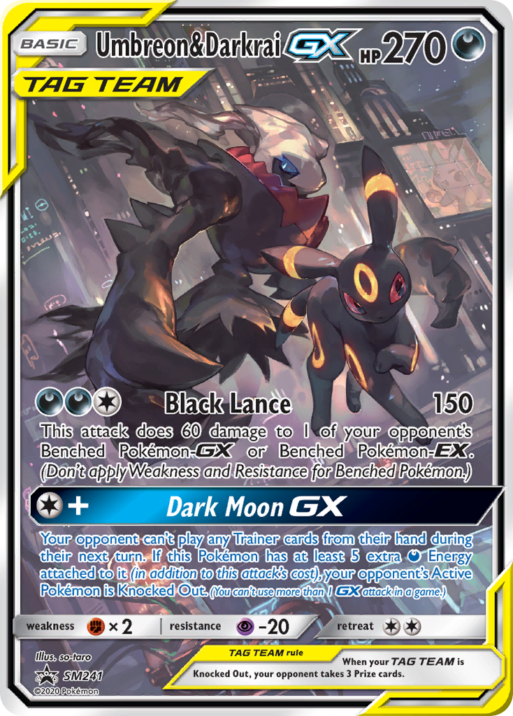 Umbreon & Darkrai GX (SM241) (Jumbo Card) [Sun & Moon: Black Star Promos] | Anubis Games and Hobby