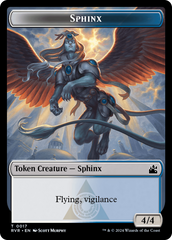 Bird // Sphinx Double-Sided Token [Ravnica Remastered Tokens] | Anubis Games and Hobby