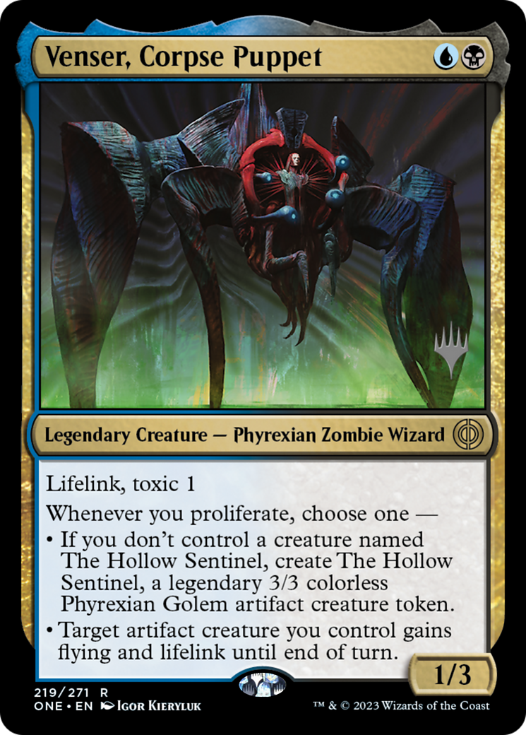 Venser, Corpse Puppet (Promo Pack) [Phyrexia: All Will Be One Promos] | Anubis Games and Hobby