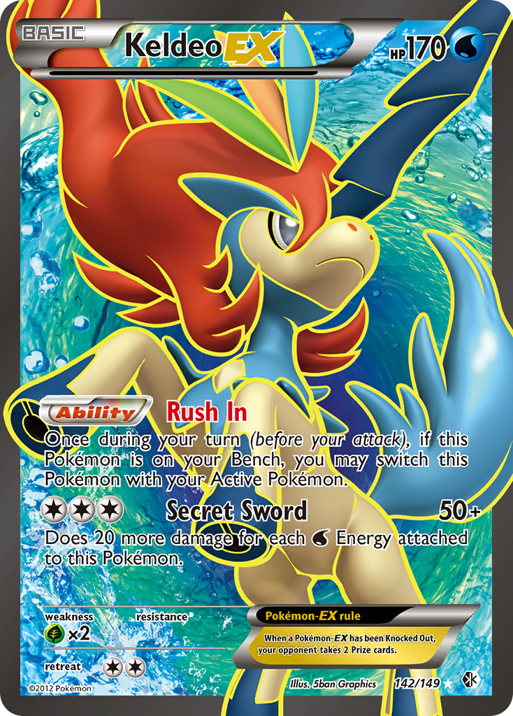 Keldeo EX (142/149) [Black & White: Boundaries Crossed] | Anubis Games and Hobby