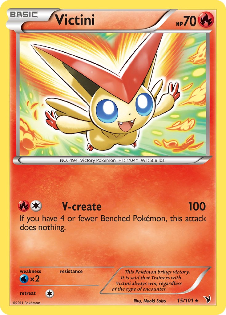 Victini (15/101) (Theme Deck Exclusive) [Black & White: Noble Victories] | Anubis Games and Hobby