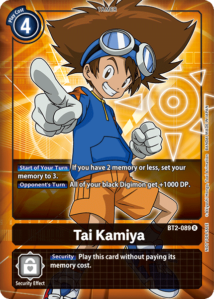 Tai Kamiya [BT2-089] (Buy-A-Box Promo) [Release Special Booster Ver.1.0 Promos] | Anubis Games and Hobby