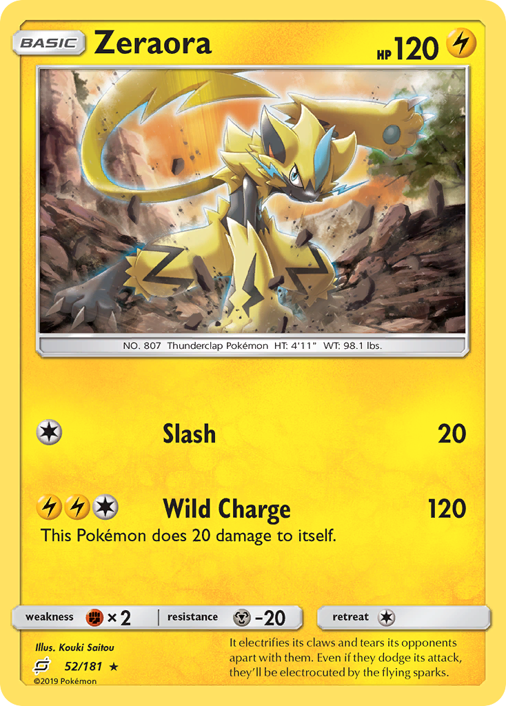 Zeraora (52/181) [Sun & Moon: Team Up] | Anubis Games and Hobby