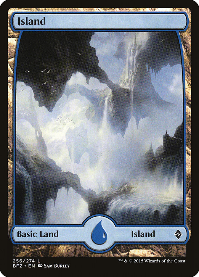 Island (256) (Full Art) [Battle for Zendikar] | Anubis Games and Hobby
