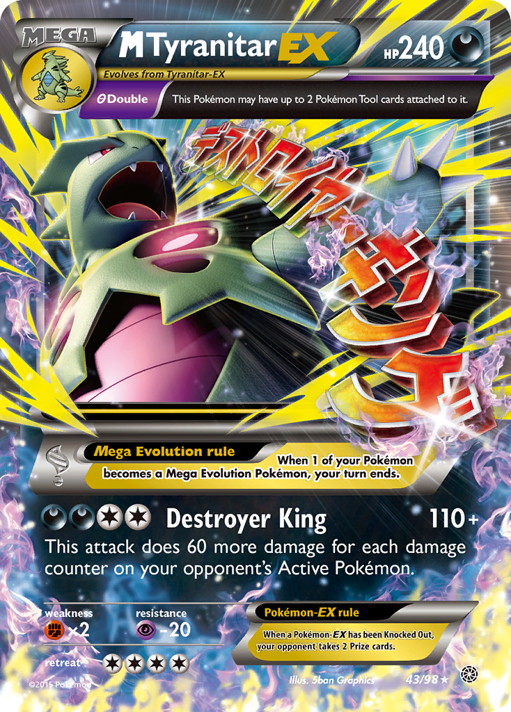 M Tyranitar EX (43/98) [XY: Ancient Origins] | Anubis Games and Hobby