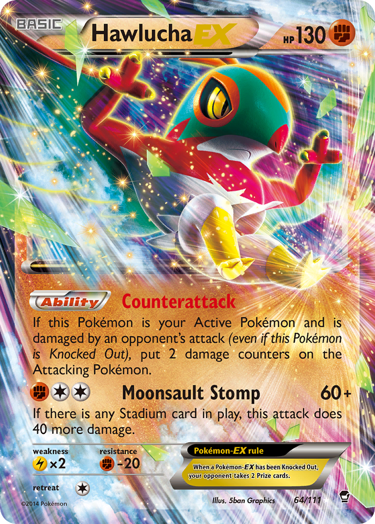 Hawlucha EX (64/111) [XY: Furious Fists] | Anubis Games and Hobby