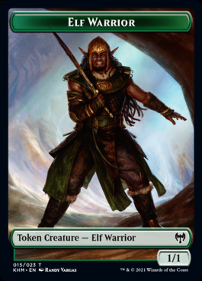 Elf Warrior Token [Kaldheim Tokens] | Anubis Games and Hobby
