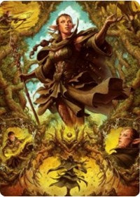 Nissa of Shadowed Boughs 2 Art Card [Zendikar Rising Art Series] | Anubis Games and Hobby