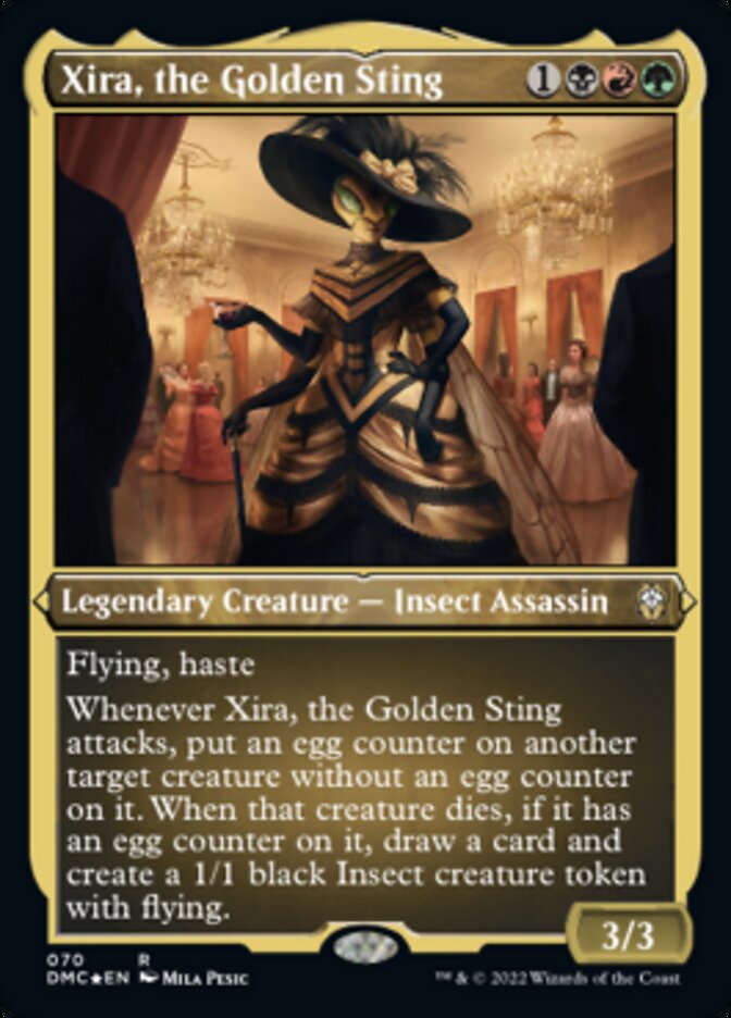 Xira, the Golden Sting (Foil Etched) [Dominaria United Commander] | Anubis Games and Hobby