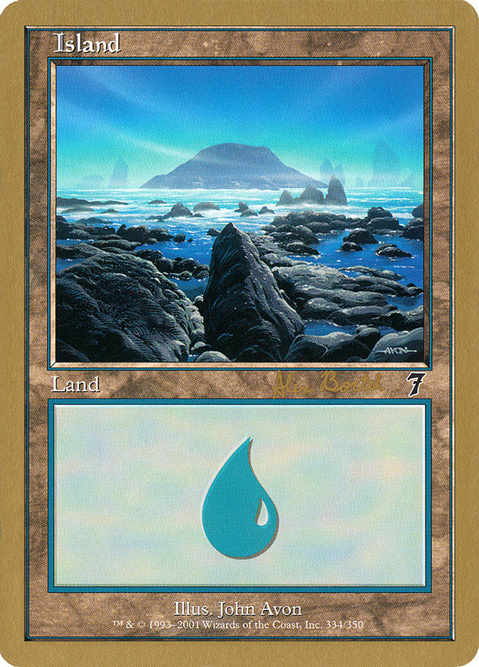 Island (ab334) (Alex Borteh) [World Championship Decks 2001] | Anubis Games and Hobby