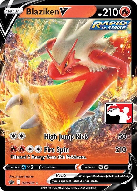 Blaziken V (020/198) [Prize Pack Series One] | Anubis Games and Hobby