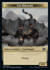 Cat Dragon // Spirit (002) Double-Sided Token [Double Masters 2022 Tokens] | Anubis Games and Hobby