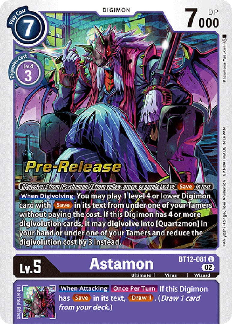 Astamon [BT12-081] [Across Time Pre-Release Cards] | Anubis Games and Hobby