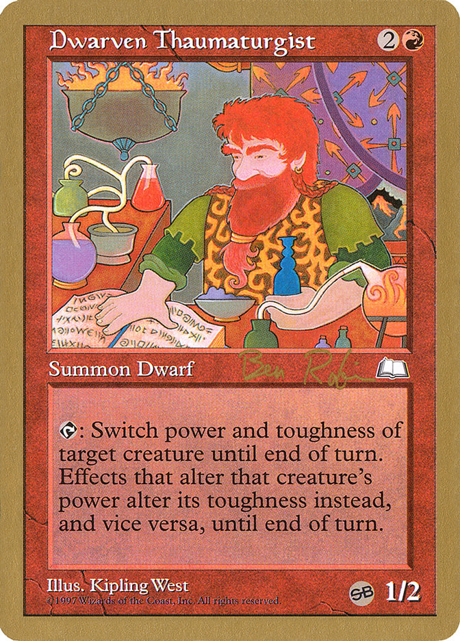 Dwarven Thaumaturgist (Ben Rubin) (SB) [World Championship Decks 1998] | Anubis Games and Hobby