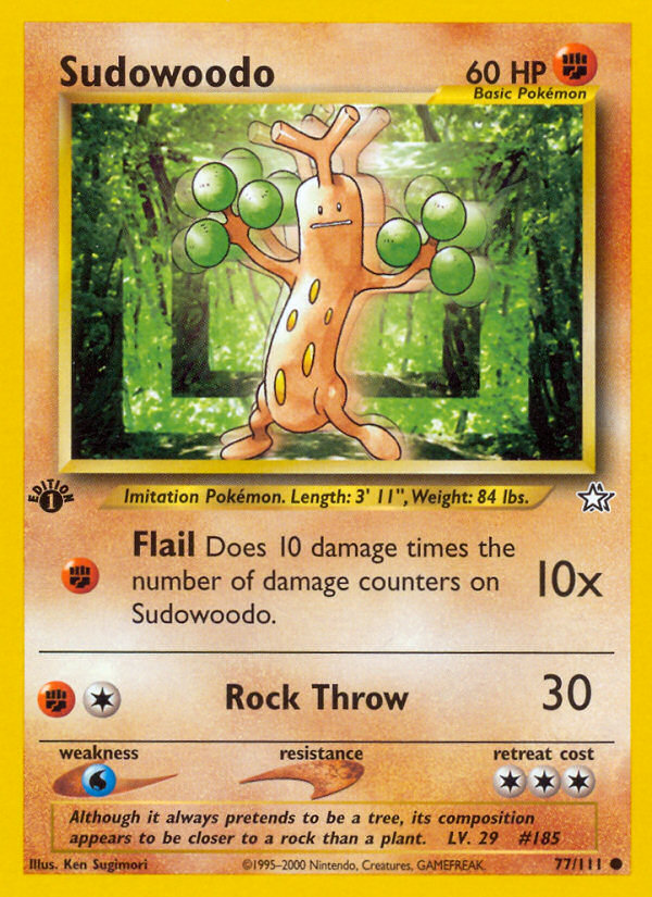 Sudowoodo (77/111) [Neo Genesis 1st Edition] | Anubis Games and Hobby