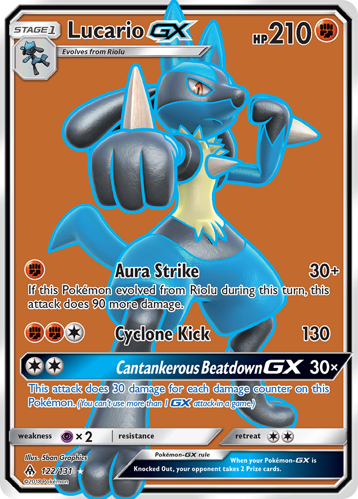 Lucario GX (122/131) [Sun & Moon: Forbidden Light] | Anubis Games and Hobby