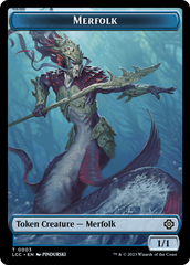 Beast // Merfolk (0003) Double-Sided Token [The Lost Caverns of Ixalan Commander Tokens] | Anubis Games and Hobby