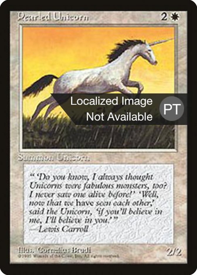 Pearled Unicorn [Fourth Edition (Foreign Black Border)] | Anubis Games and Hobby