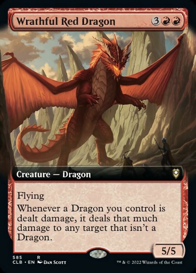 Wrathful Red Dragon (Extended Art) [Commander Legends: Battle for Baldur's Gate] | Anubis Games and Hobby