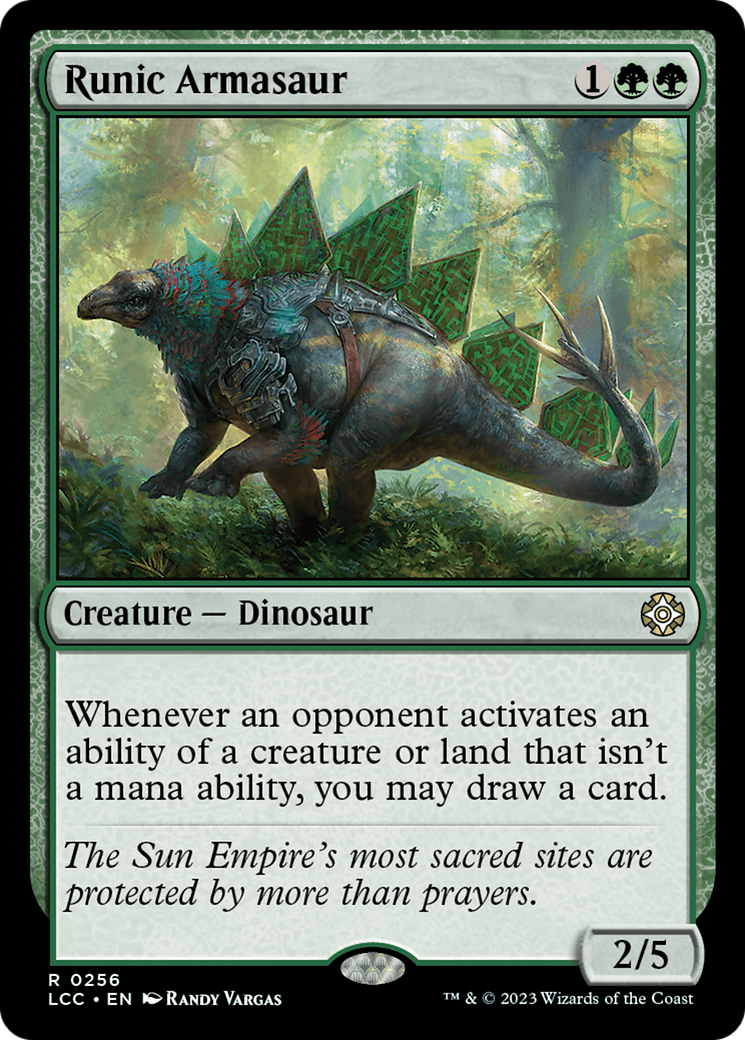 Runic Armasaur [The Lost Caverns of Ixalan Commander] | Anubis Games and Hobby