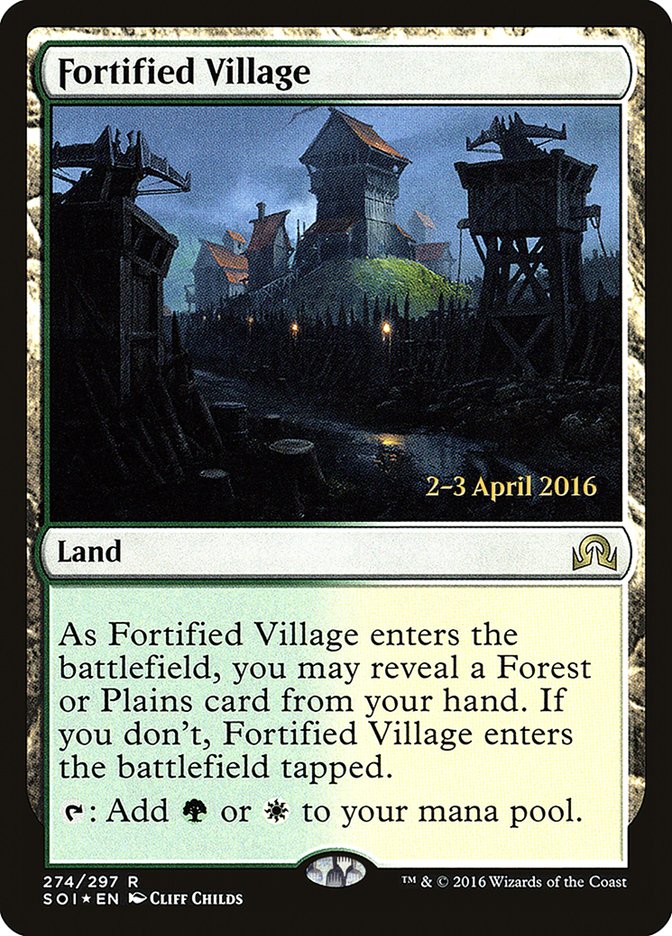 Fortified Village [Shadows over Innistrad Prerelease Promos] | Anubis Games and Hobby